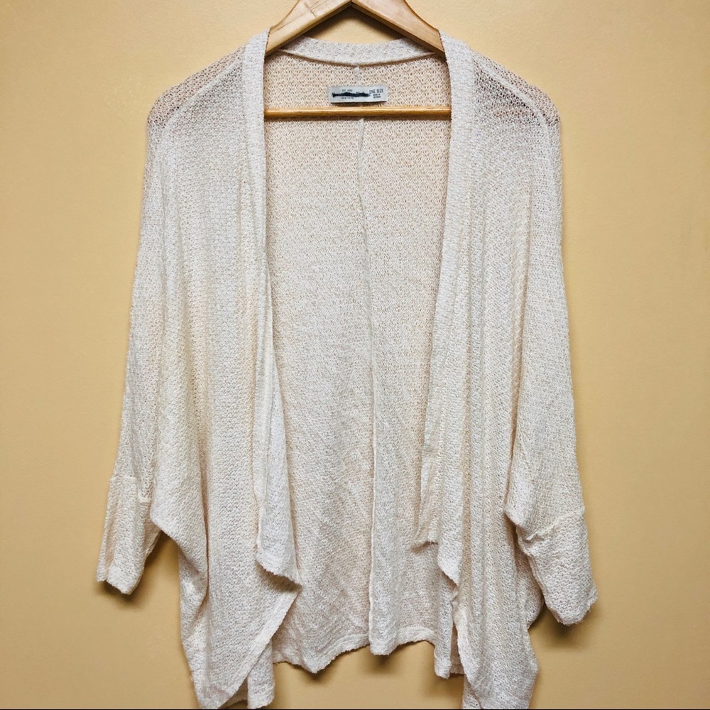 Abercrombie Fitch dolman open cream cardigan